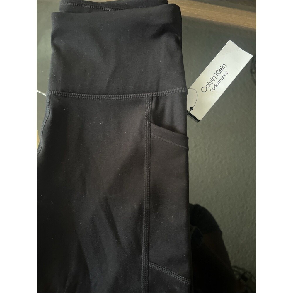 CALVIN KLEIN Performance Stretch Wick Black Biker Shorts Women’s Sz XS NWT - Picture 6 of 6